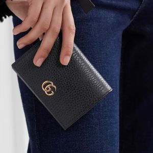 Gucci Black Wallet with Gold Logo